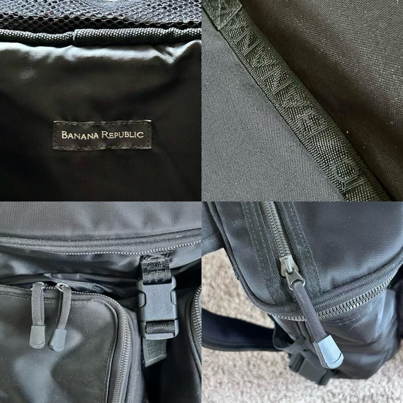 Banana Republic Large Black Insulated Backpack Hiking Golf Picnic 11x16 Unisex